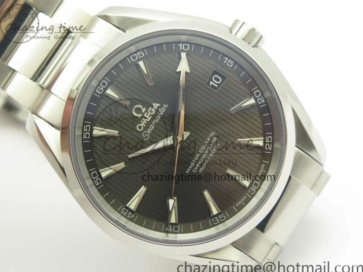 0508 Aqua Terra 150M SS VSF 1:1 Best Edition Gray Textured Dial on SS Bracelet A8500 Super Clone MultiPurpose 8039
